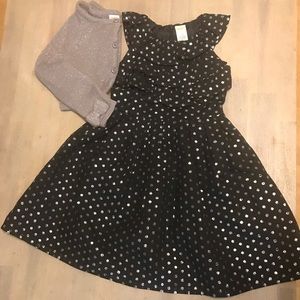 Gymboree holiday dress and cardigan